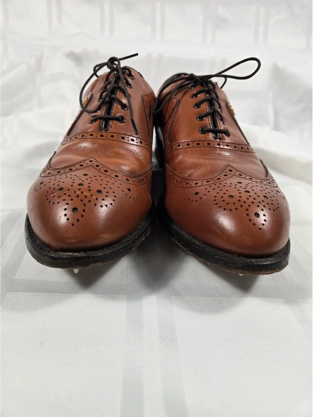 VTG Foot-Joy Classics Wingtip Golf Shoes 10D Metal Spikes